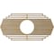 Ekena Millwork Chrysler Wood Fretwork Pierced Ceiling Medallion, Hickory, 40"W x 20"H x 10 1/2"ID x 3/8"T CMWP40X20X0375CSHI - alternate 2